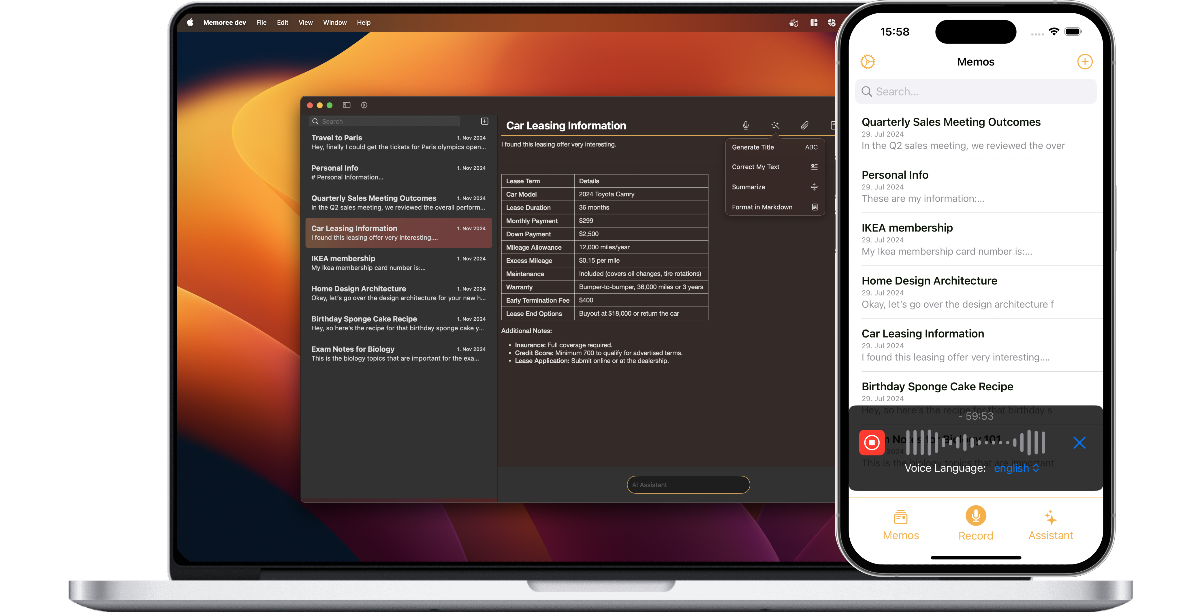 Memoree AI Screenshot